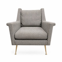 West Elm Carlo Mid-Century Chair Metal Legs