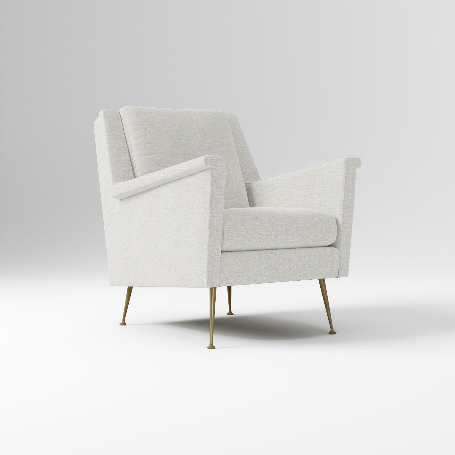 West Elm Carlo Mid-Century Chair Metal Legs - image-4