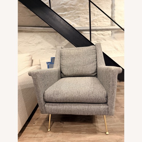 Used West Elm Carlo Mid-Century Chair Metal Legs for sale on AptDeco