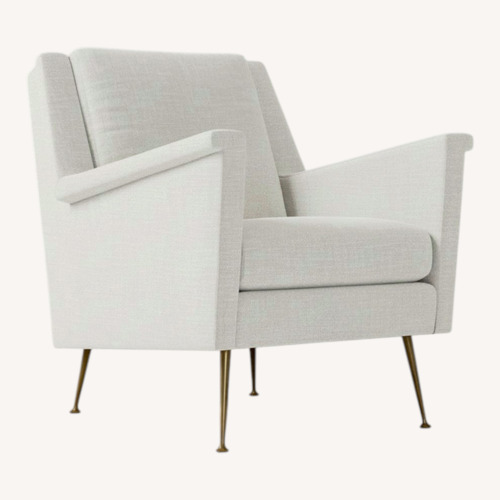Used West Elm Carlo Mid-Century Chair Metal Legs for sale on AptDeco
