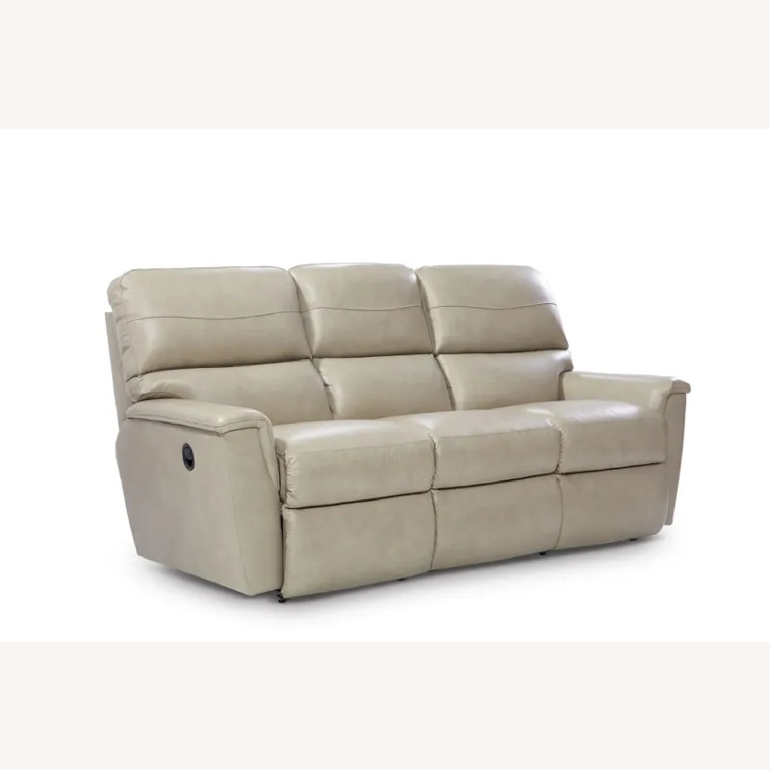 La-Z-Boy Light Gray Leather 3+ Seater Sofa - image-4