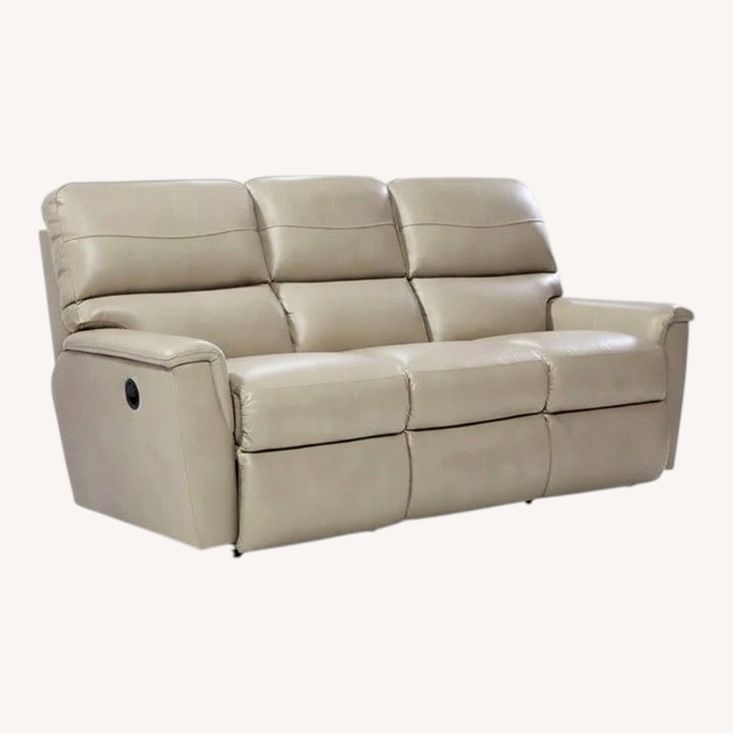 La-Z-Boy Light Gray Leather 3+ Seater Sofa - image-0