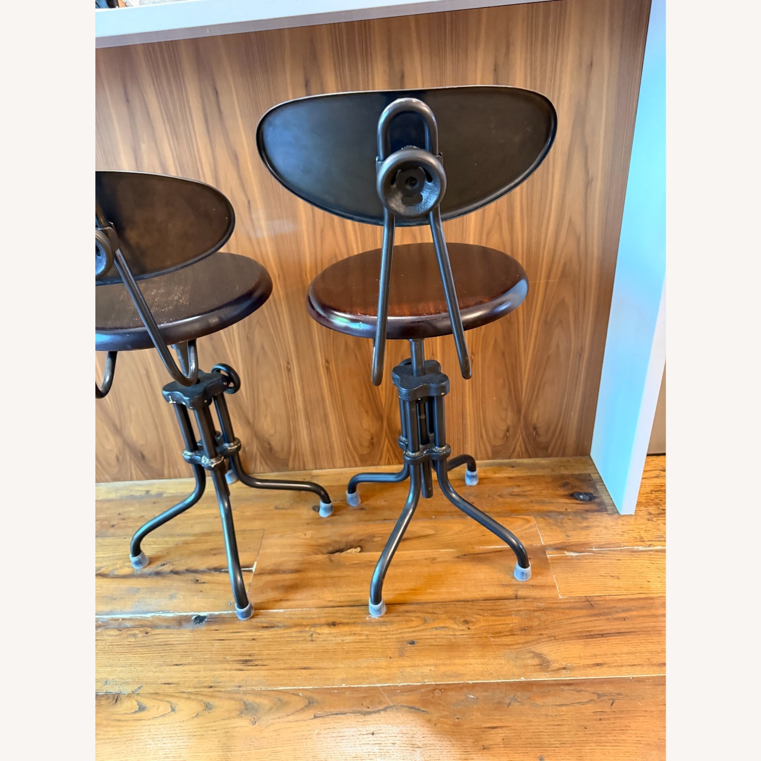Two ABC Carpet & Home Industrial Bar Stools - image-2
