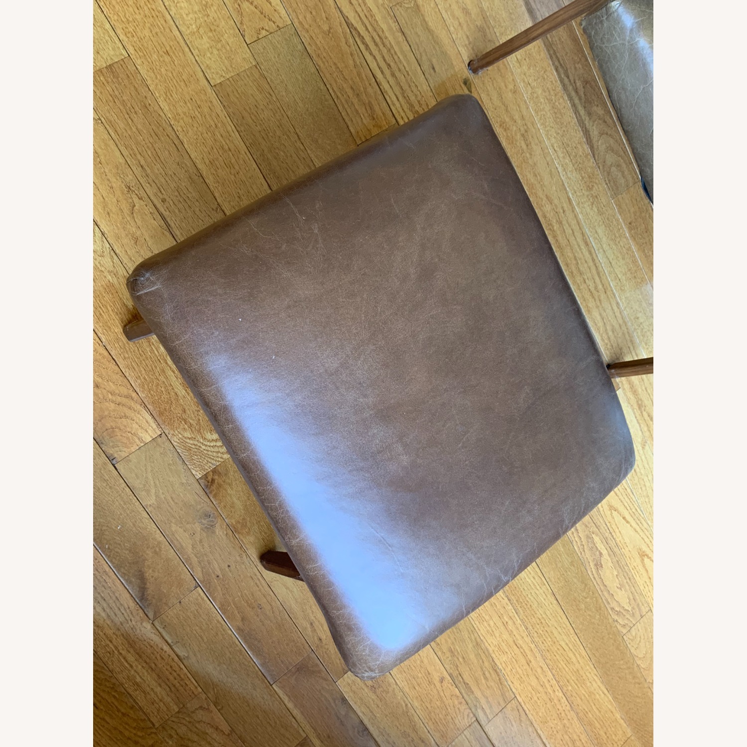 Crate & Barrel Cavett Leather Chair w Ottoman - image-8