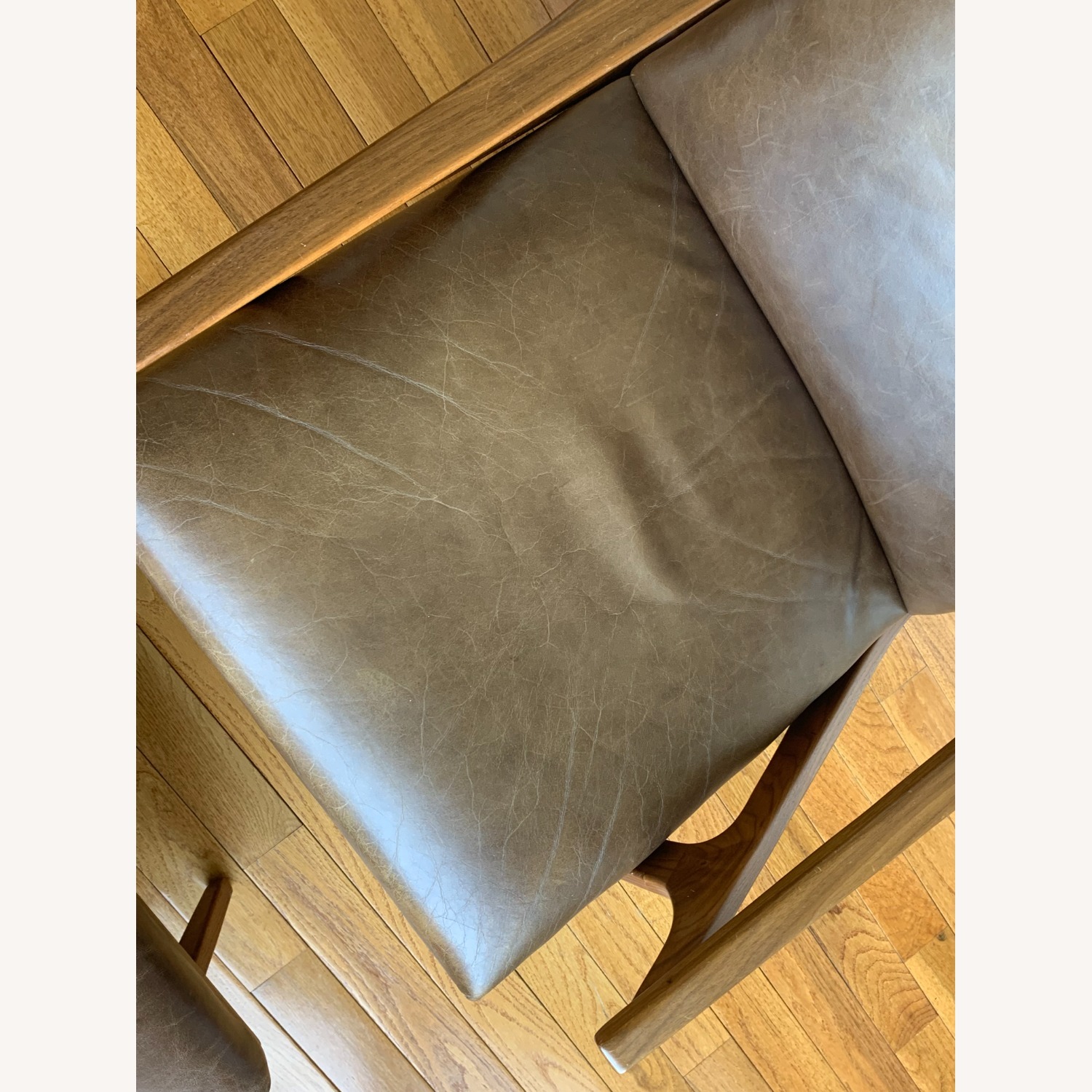 Crate & Barrel Cavett Leather Chair w Ottoman - image-7