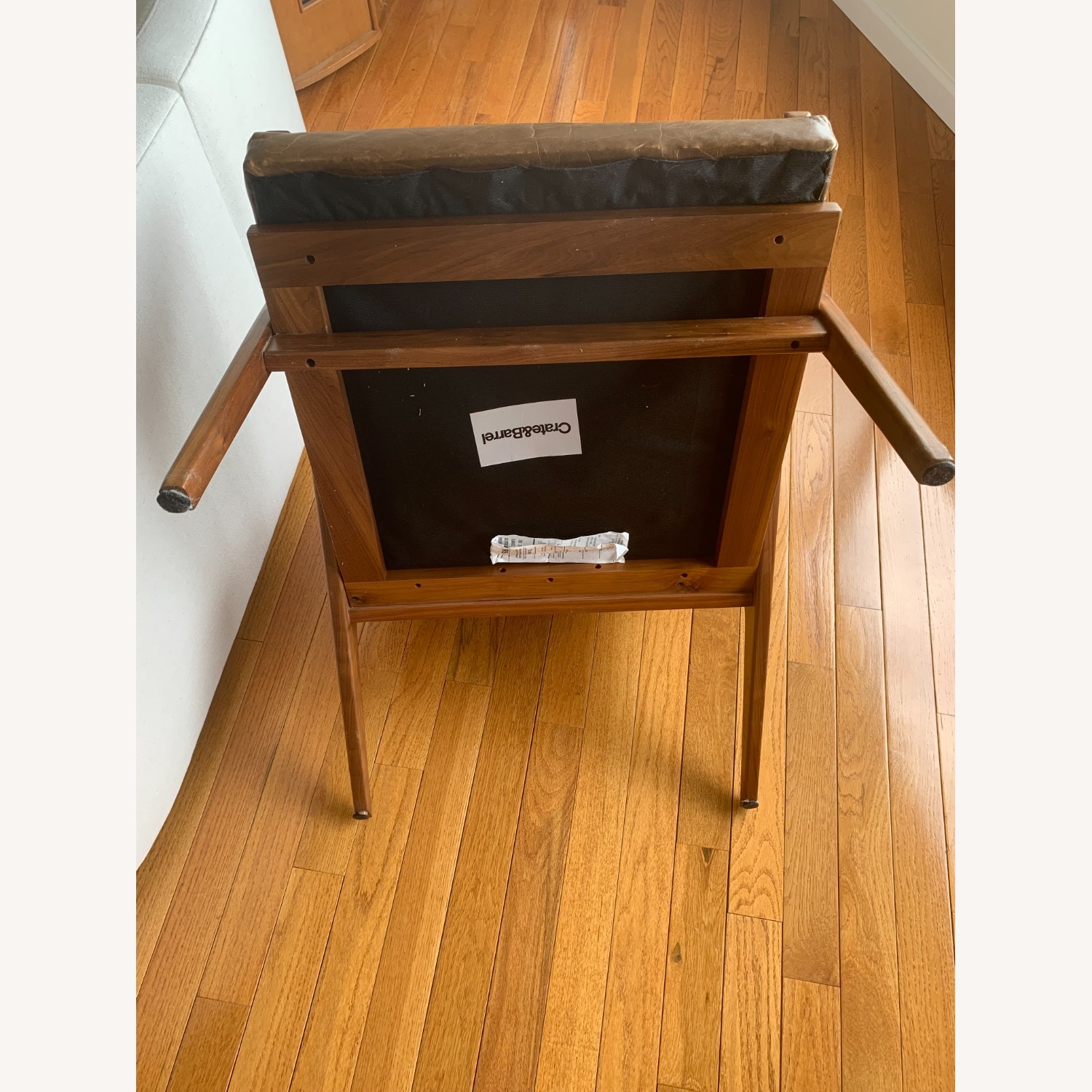 Crate & Barrel Cavett Leather Chair w Ottoman - image-13