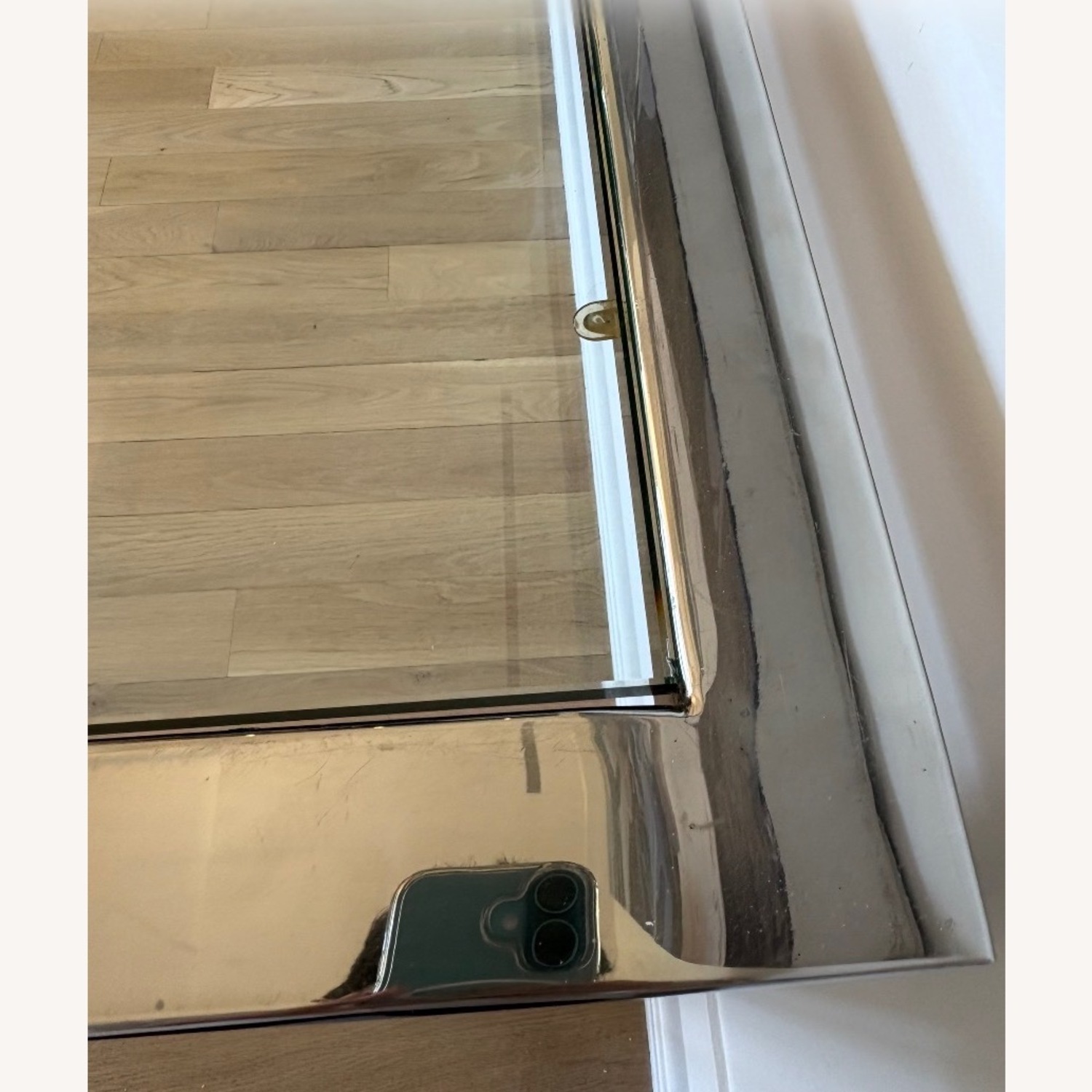 MCM Chrome and Glass Console Table  - image-3