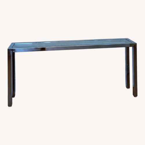 Used MCM Chrome and Glass Console Table  for sale on AptDeco