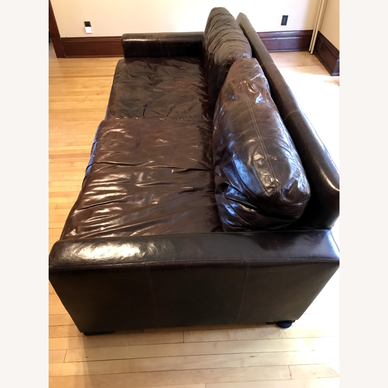 Restoration Hardware Maxwell Brompton Leather Sofa  - image-6