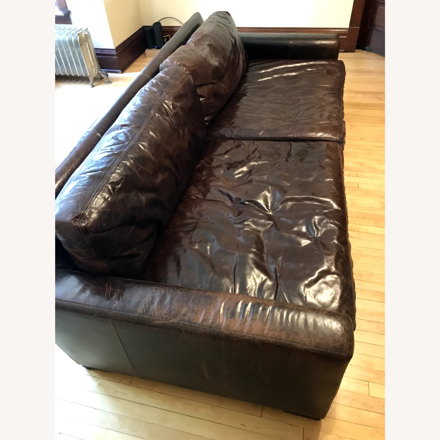 Restoration Hardware Maxwell Brompton Leather Sofa  - image-7
