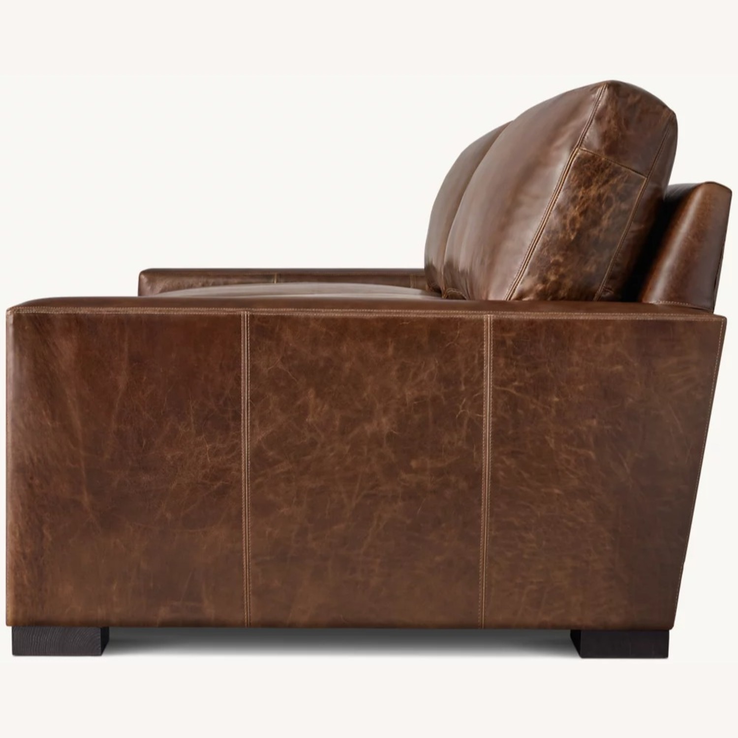 Restoration Hardware Maxwell Brompton Leather Sofa  - image-3