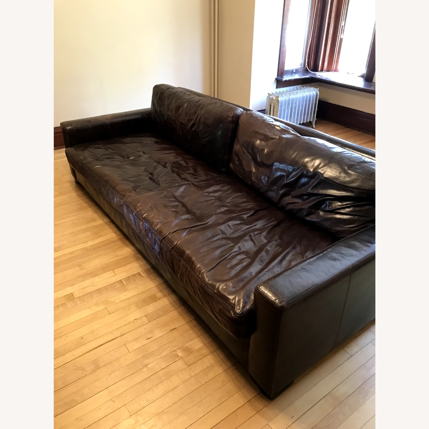 Restoration Hardware Maxwell Brompton Leather Sofa  - image-5