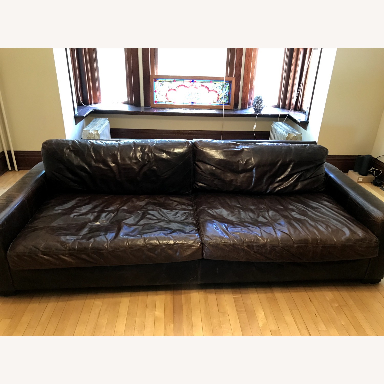 Restoration Hardware Maxwell Brompton Leather Sofa  - image-4