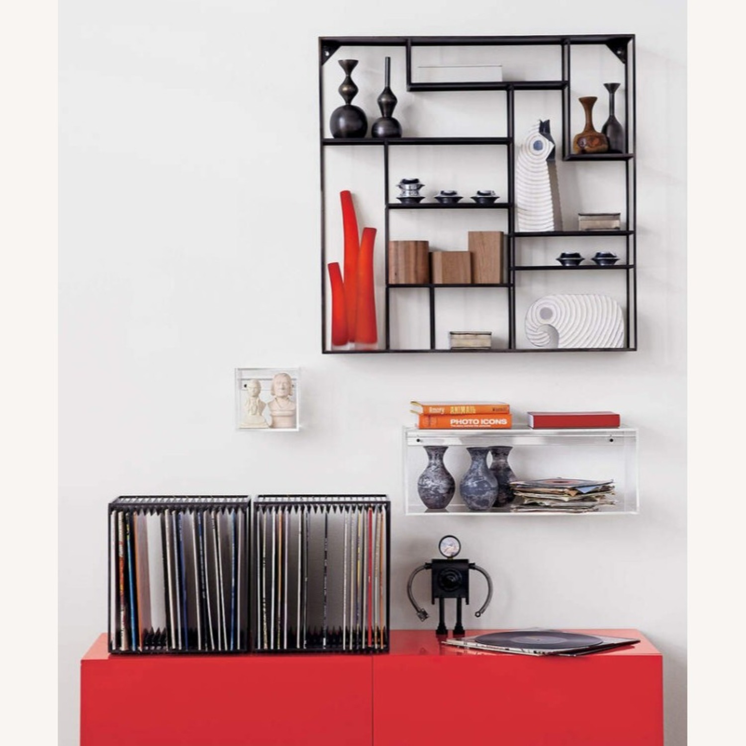 CB2 Acrylic Floating Storage Shelf 6x - image-7