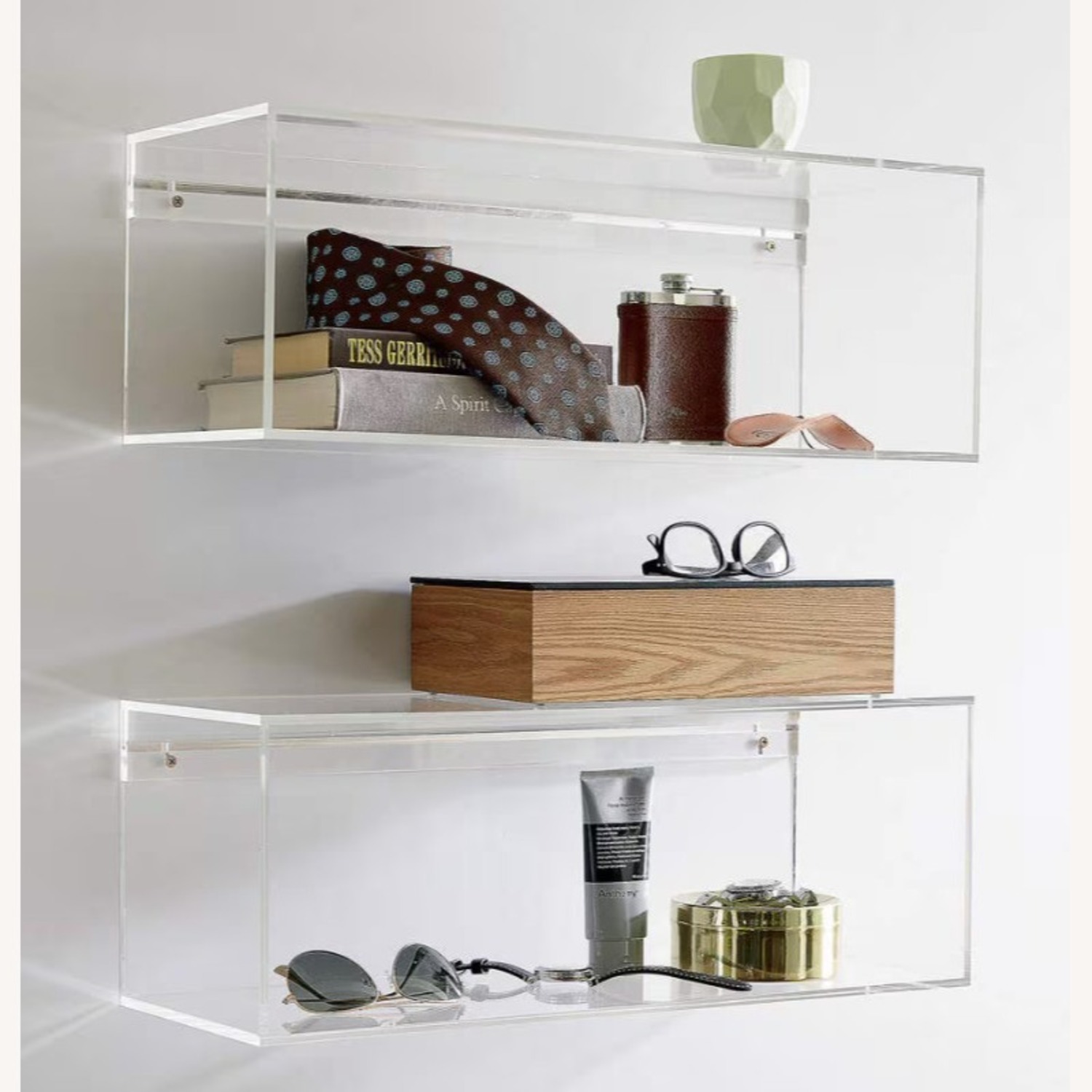 CB2 Acrylic Floating Storage Shelf 6x - image-3