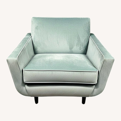 Used Ethan Allen Lucy Blue Fabric Armchairs Two for sale on AptDeco