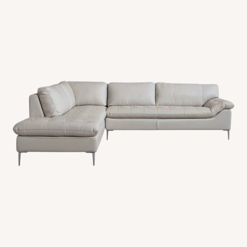 Used Chateau D'ax Natural Leather 2 Piece Sectional for sale on AptDeco