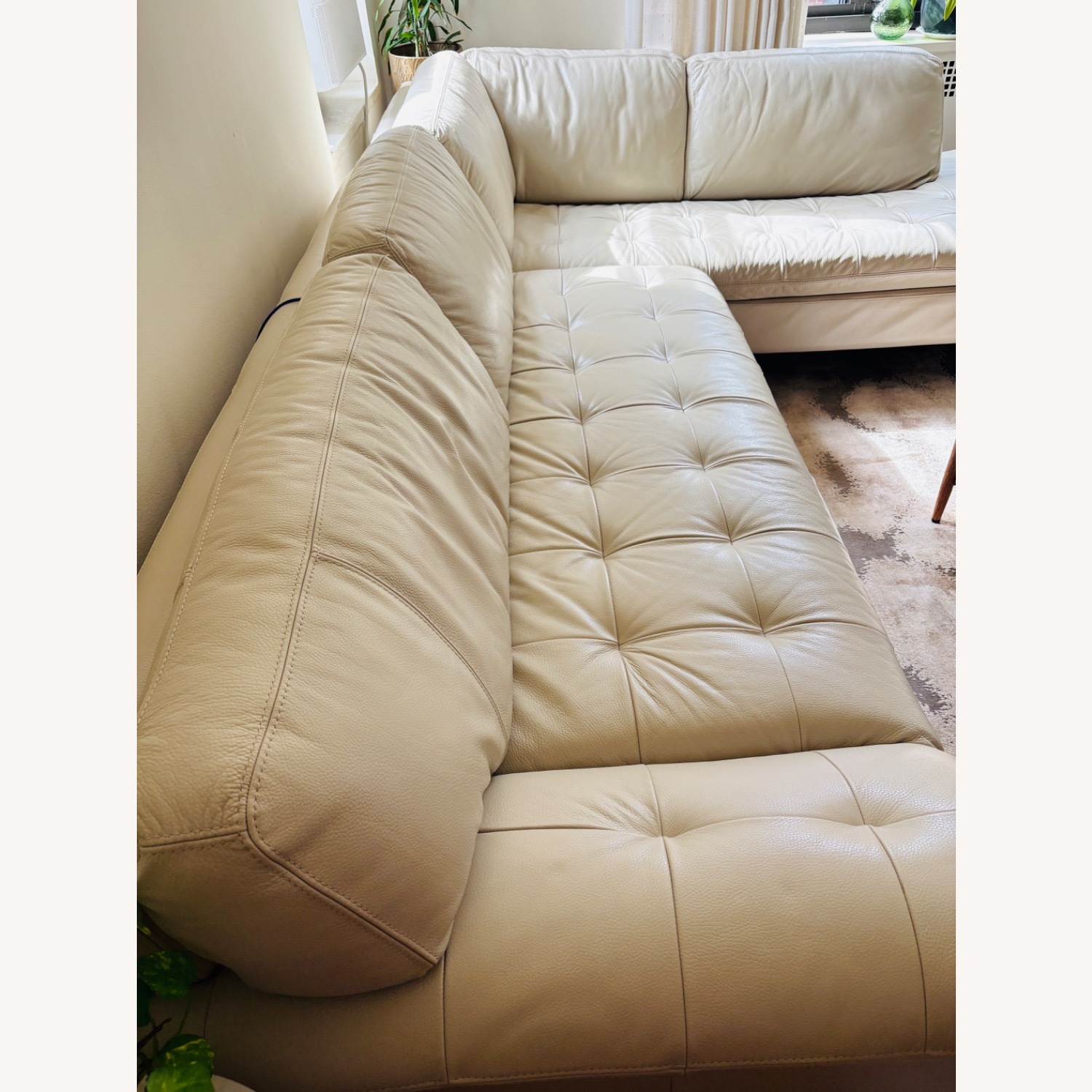 Chateau D'ax Natural Leather 2 Piece Sectional - image-2