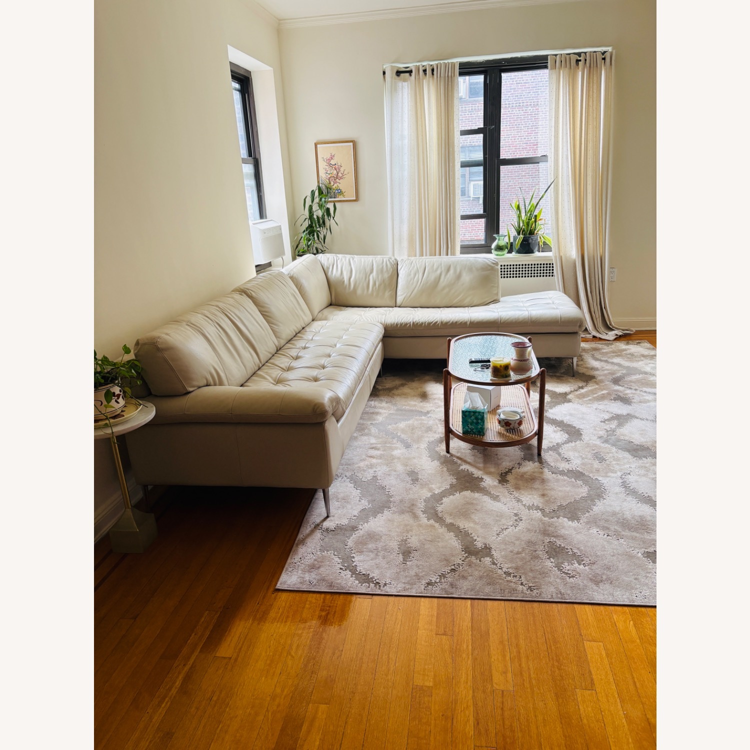 Chateau D'ax Natural Leather 2 Piece Sectional - image-4
