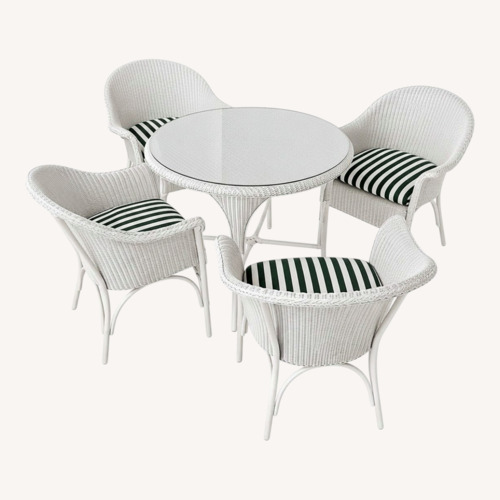 Used LLoyd Loom Flanders Wicker Dining Set  for sale on AptDeco