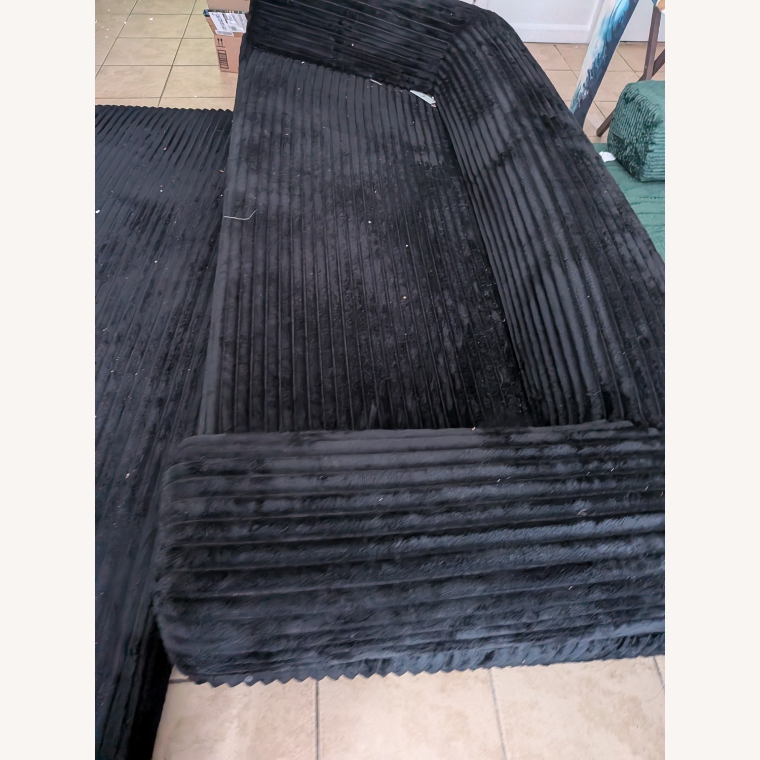Amazon Black Fabric Sleeper Sofa - image-2
