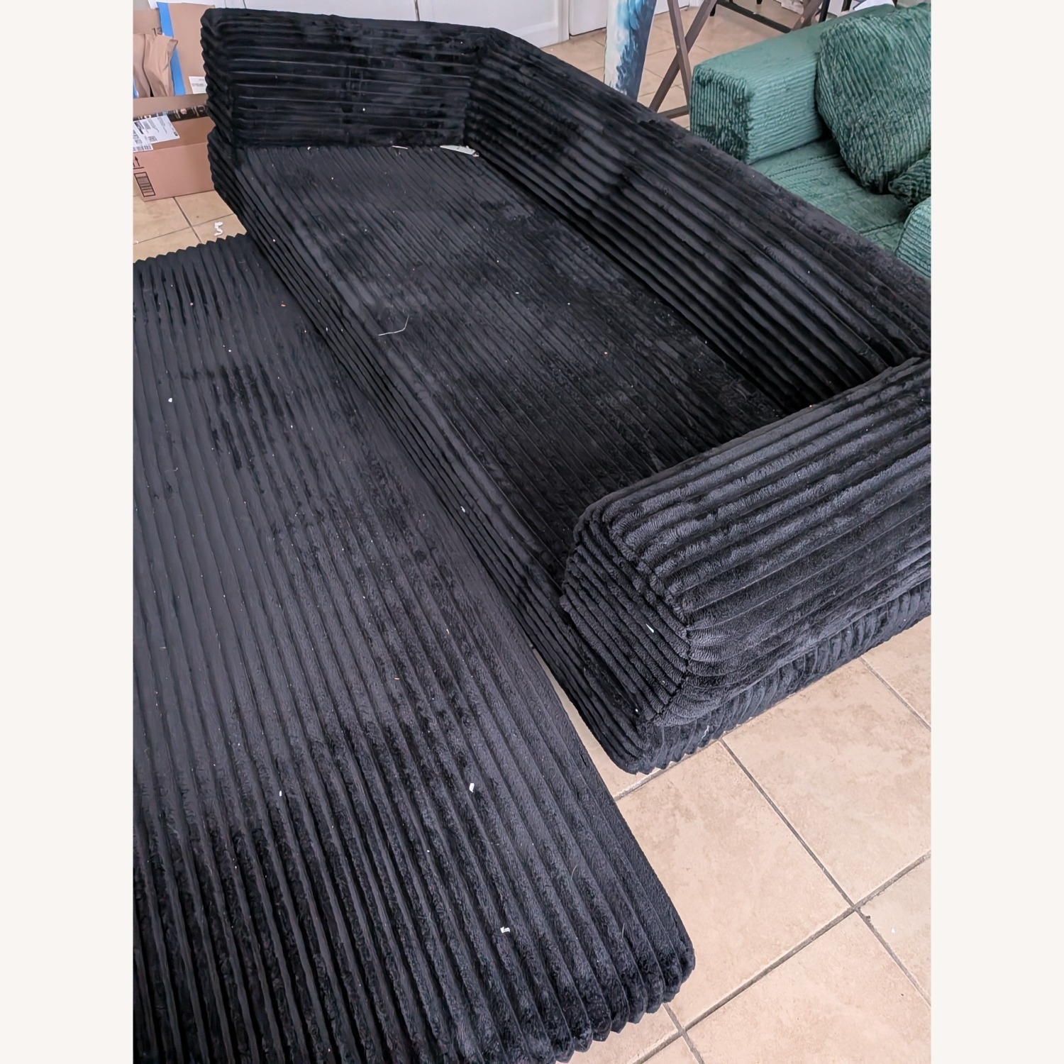 Amazon Black Fabric Sleeper Sofa - image-5