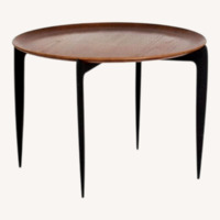 Fritz Hansen Dark Brown Wood Side Table