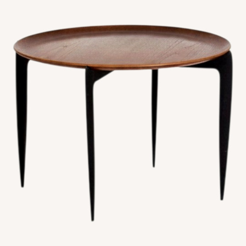 Used Fritz Hansen Dark Brown Wood Side Table for sale on AptDeco