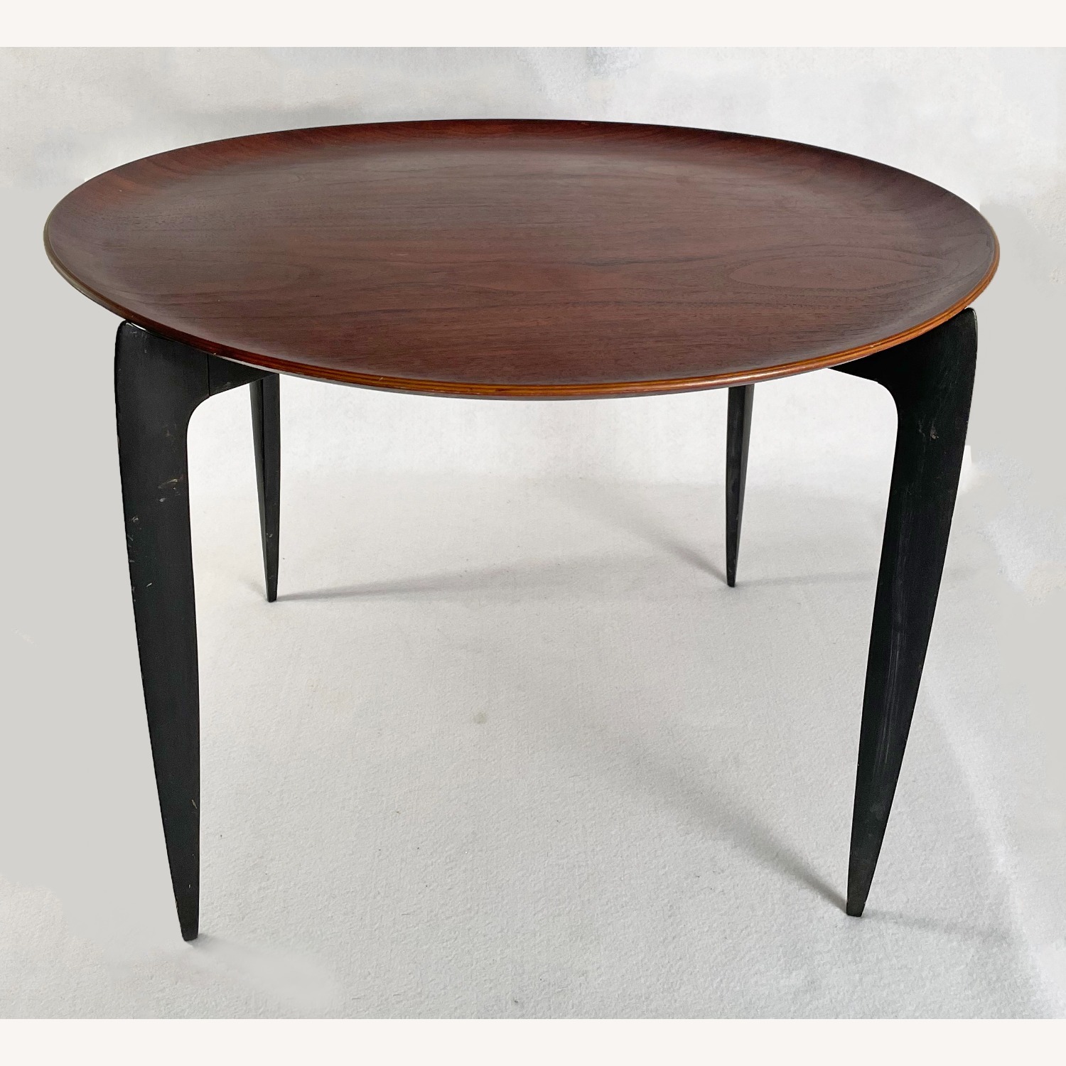 Fritz Hansen Dark Brown Wood Side Table - image-1