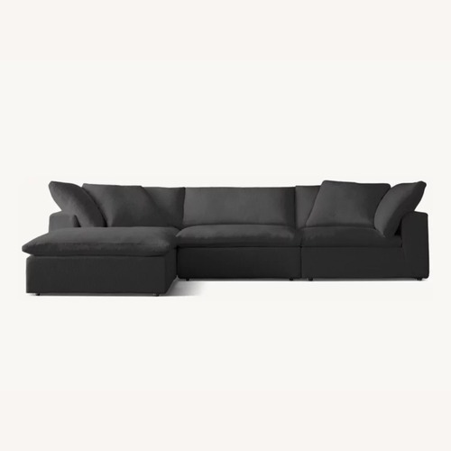 Used Restortion Hardware The Cloud Black Fabric Chaise Lounge for sale on AptDeco