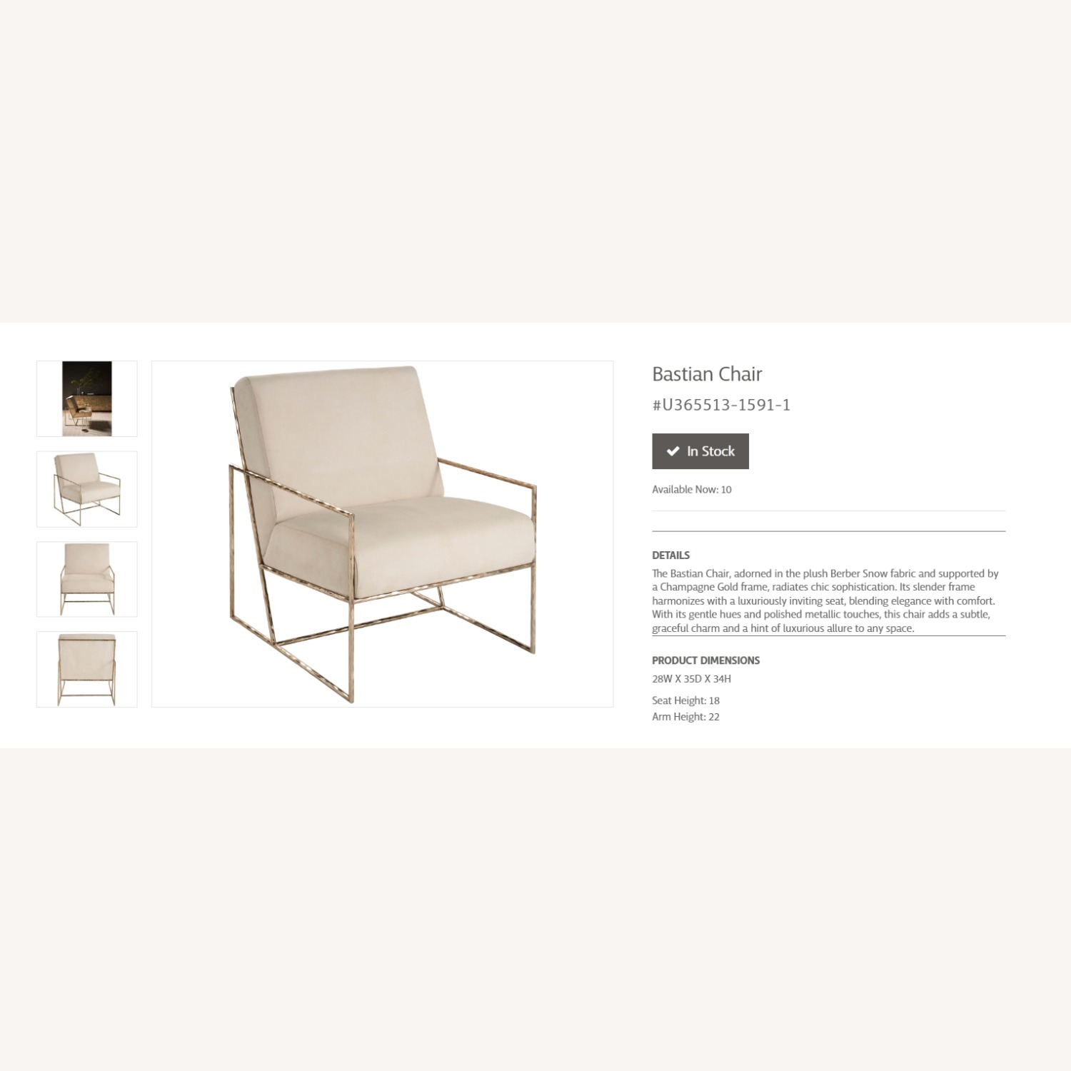 Universal Furniture Natural Fabric Armchair - image-4