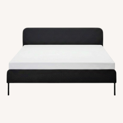 Used IKEA Light Grey / Green Queen Bed for sale on AptDeco