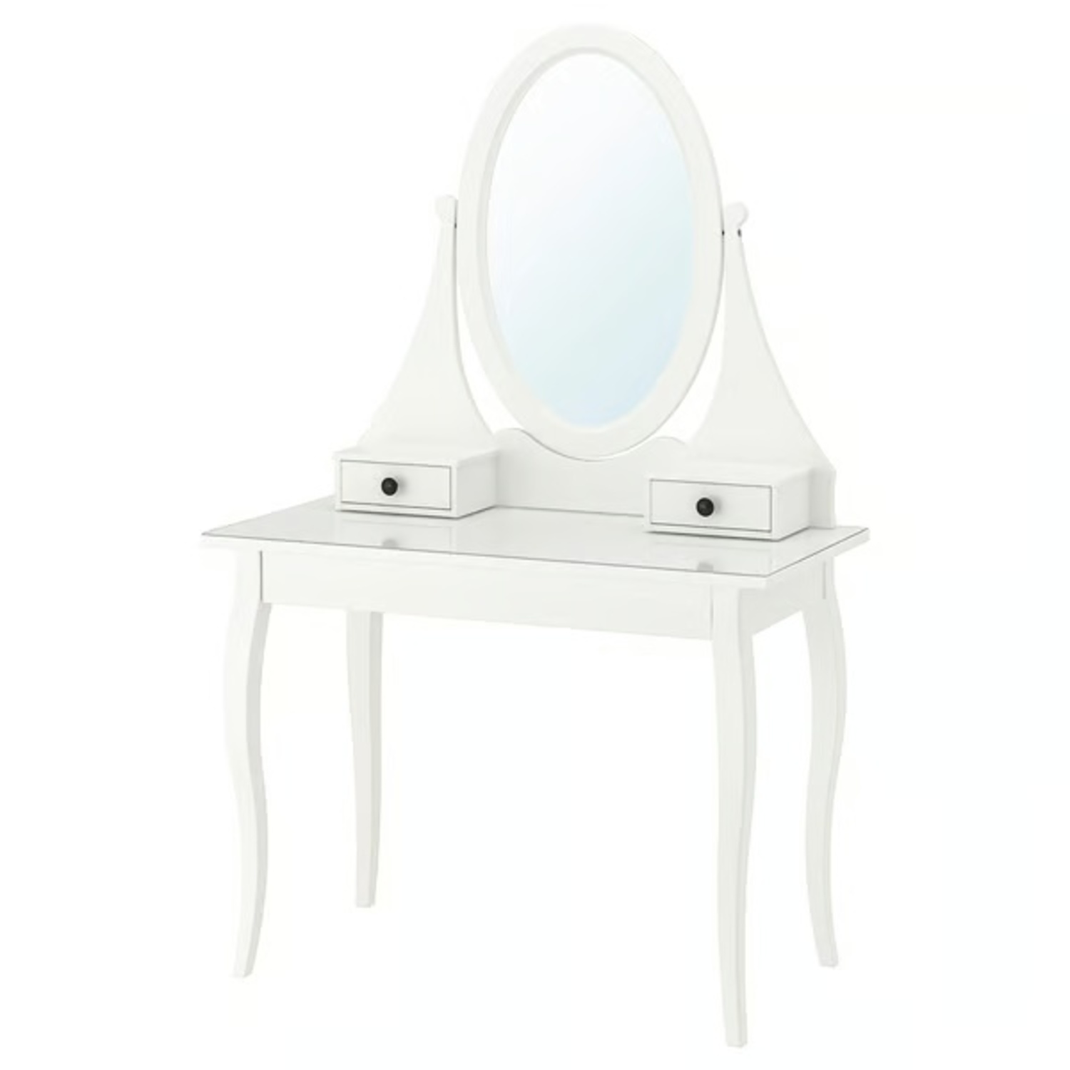 IKEA Hemnes White Vanity with Mirror and Hidden Drawer - image-6
