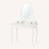 IKEA Hemnes White Vanity with Mirror and Hidden Drawer