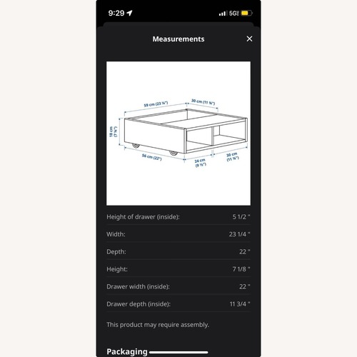 Used IKEA FREDVANG White Underbed Storage Drawers on Wheels for sale on AptDeco