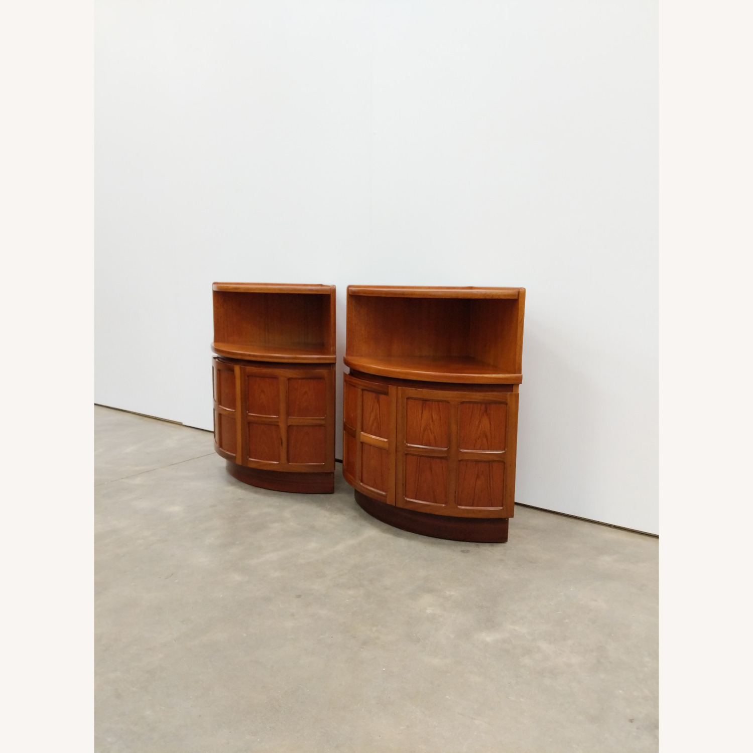 Pair Vintage Mid Century Modern Teak Nightstands - image-2