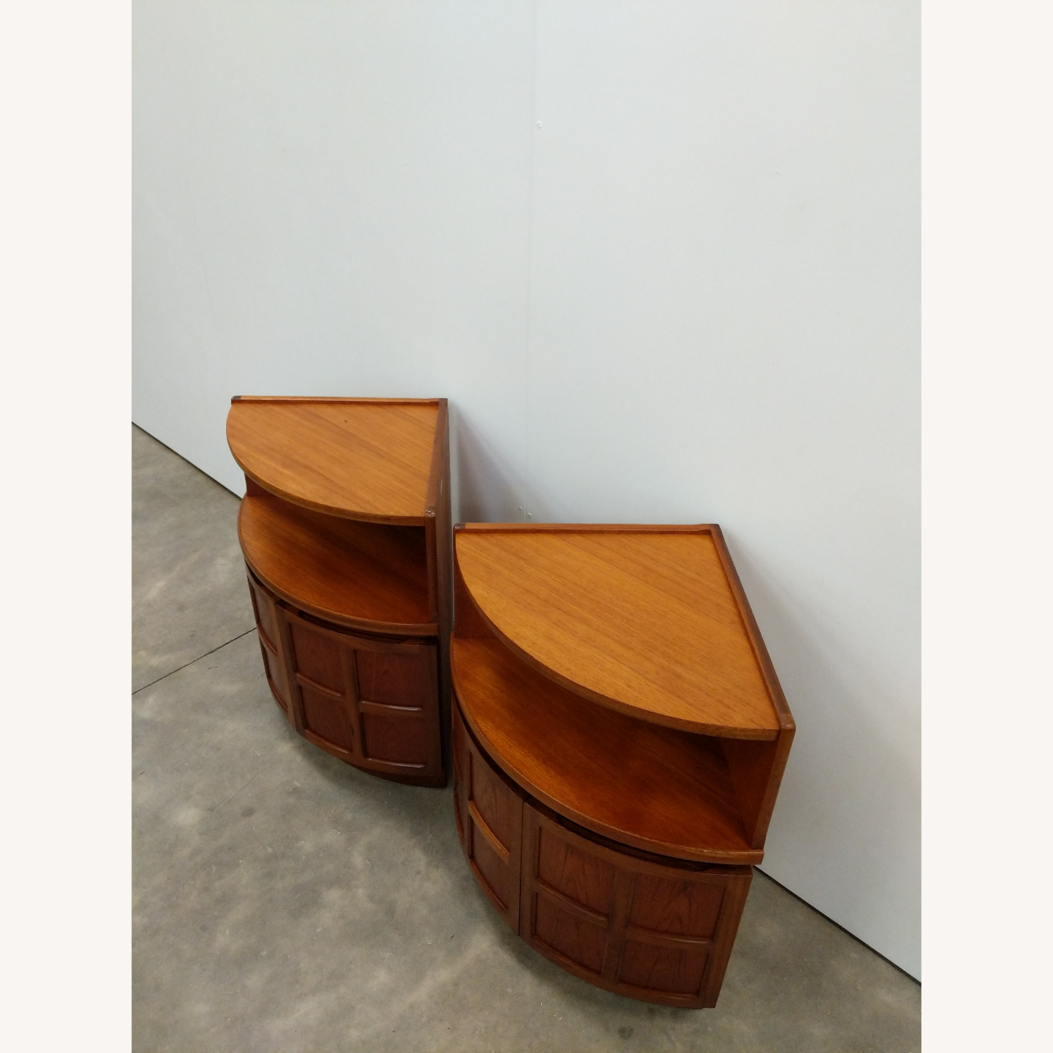 Pair Vintage Mid Century Modern Teak Nightstands - image-5