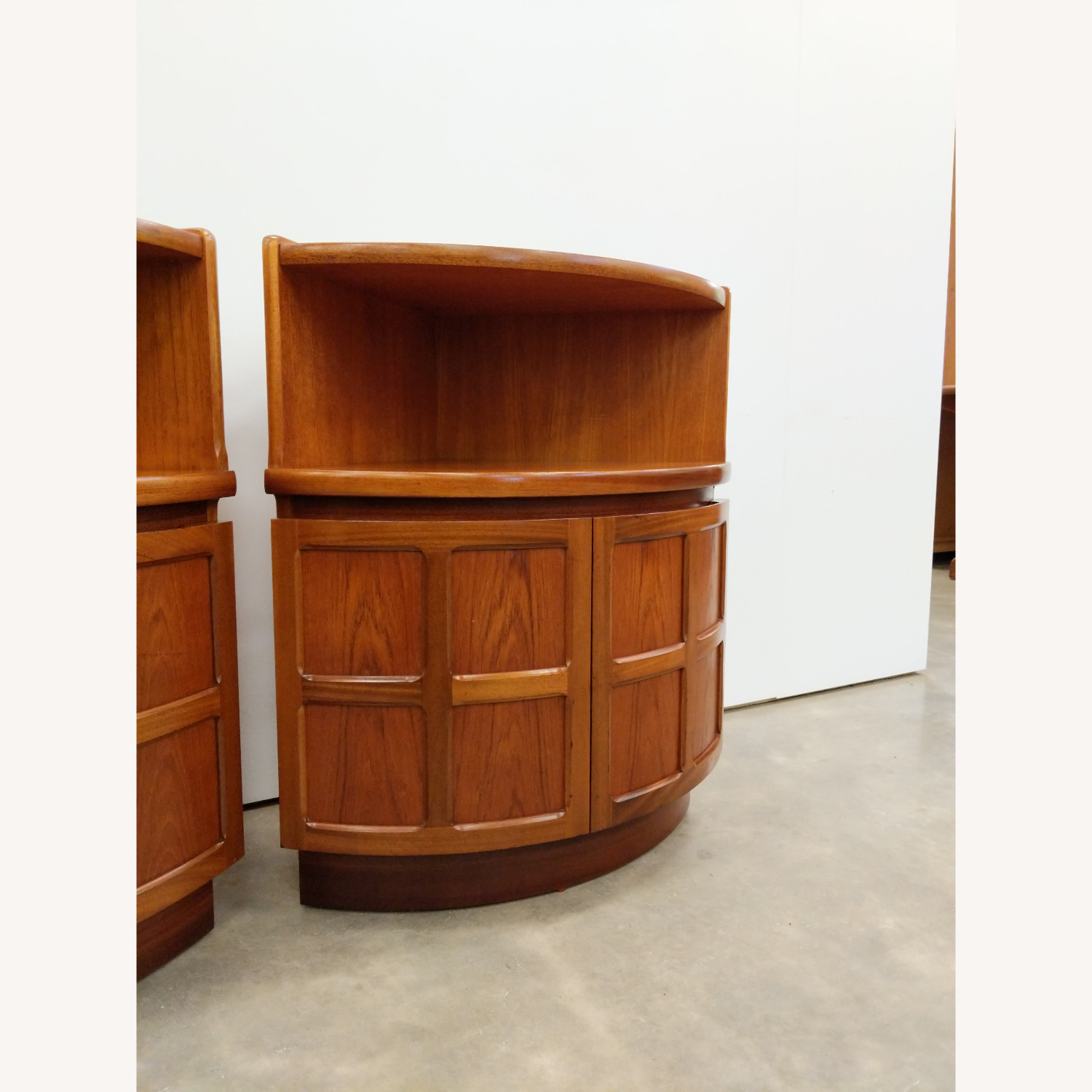 Pair Vintage Mid Century Modern Teak Nightstands - image-8