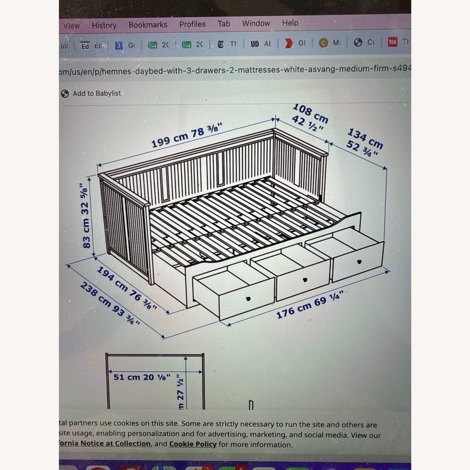 IKEA Hemnes White Wood Daybed - image-2