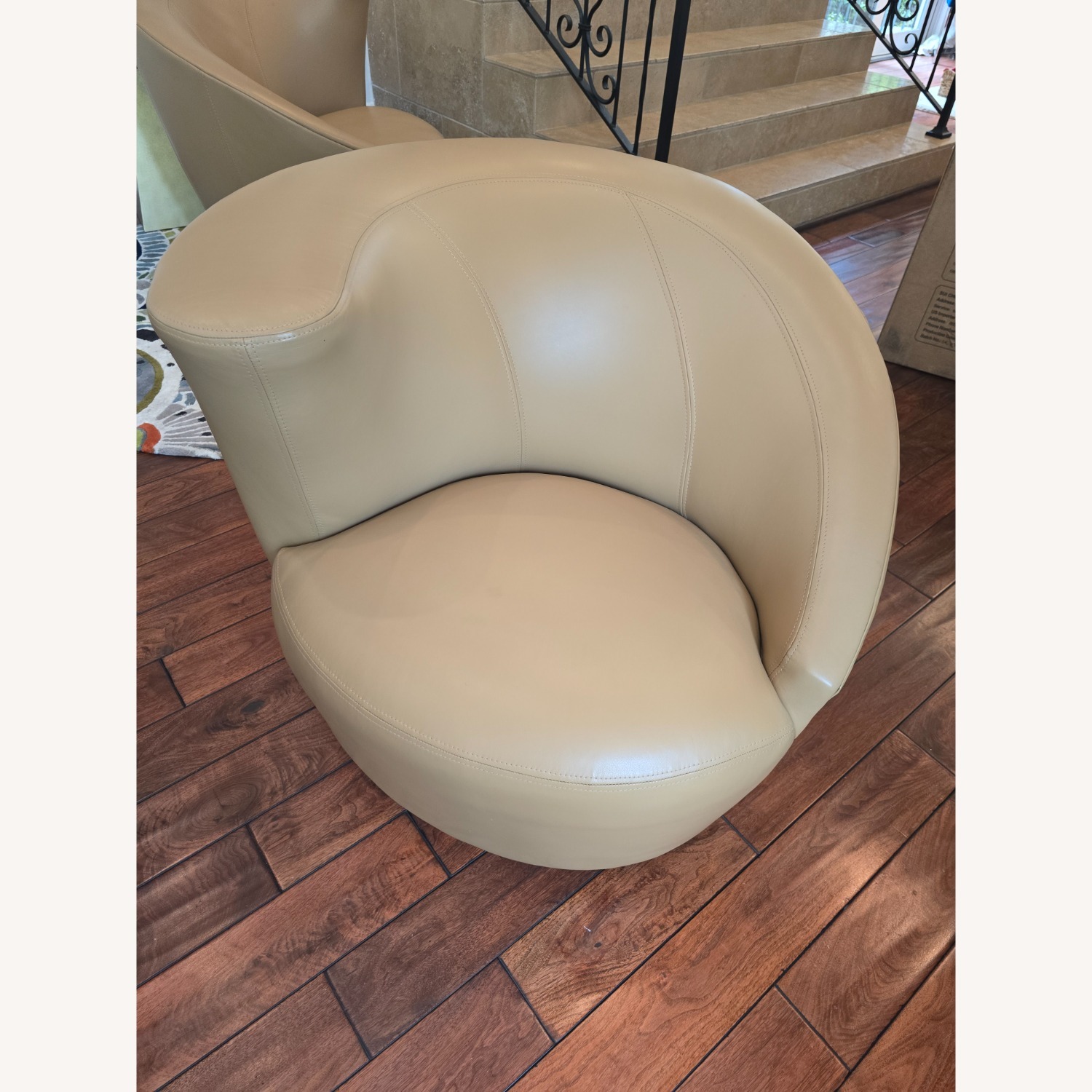 Vladimir Kagan Natural Leather Accent Chairs - image-9