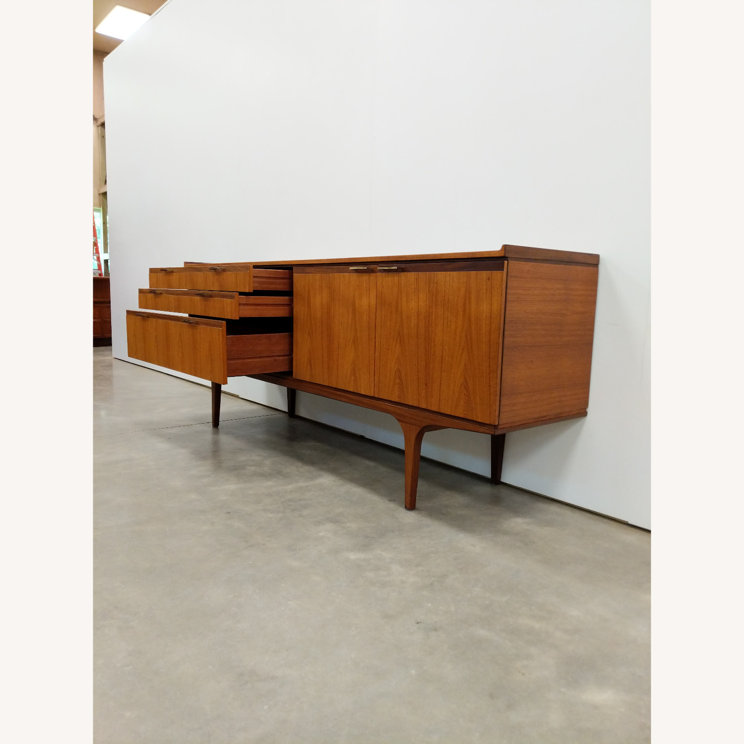 Vintage Mid Century Modern Teak Meredew Credenza - image-3
