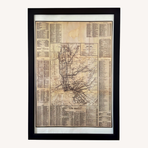 Used NYC Map Original Art  for sale on AptDeco