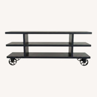 Modern Industrial Bookshelf Console