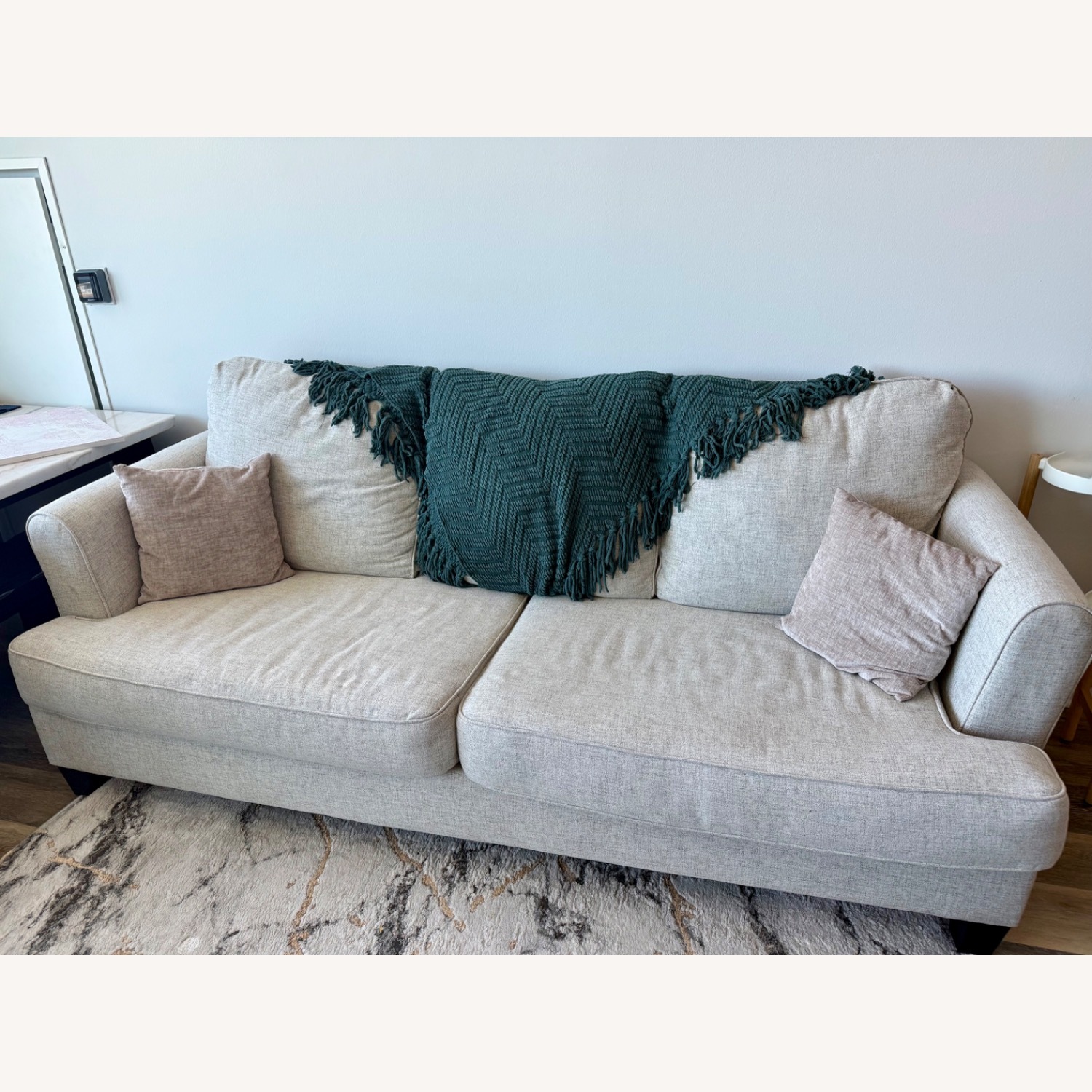 Ashley Furniture Light Gray 3 Seater Sofa - image-2