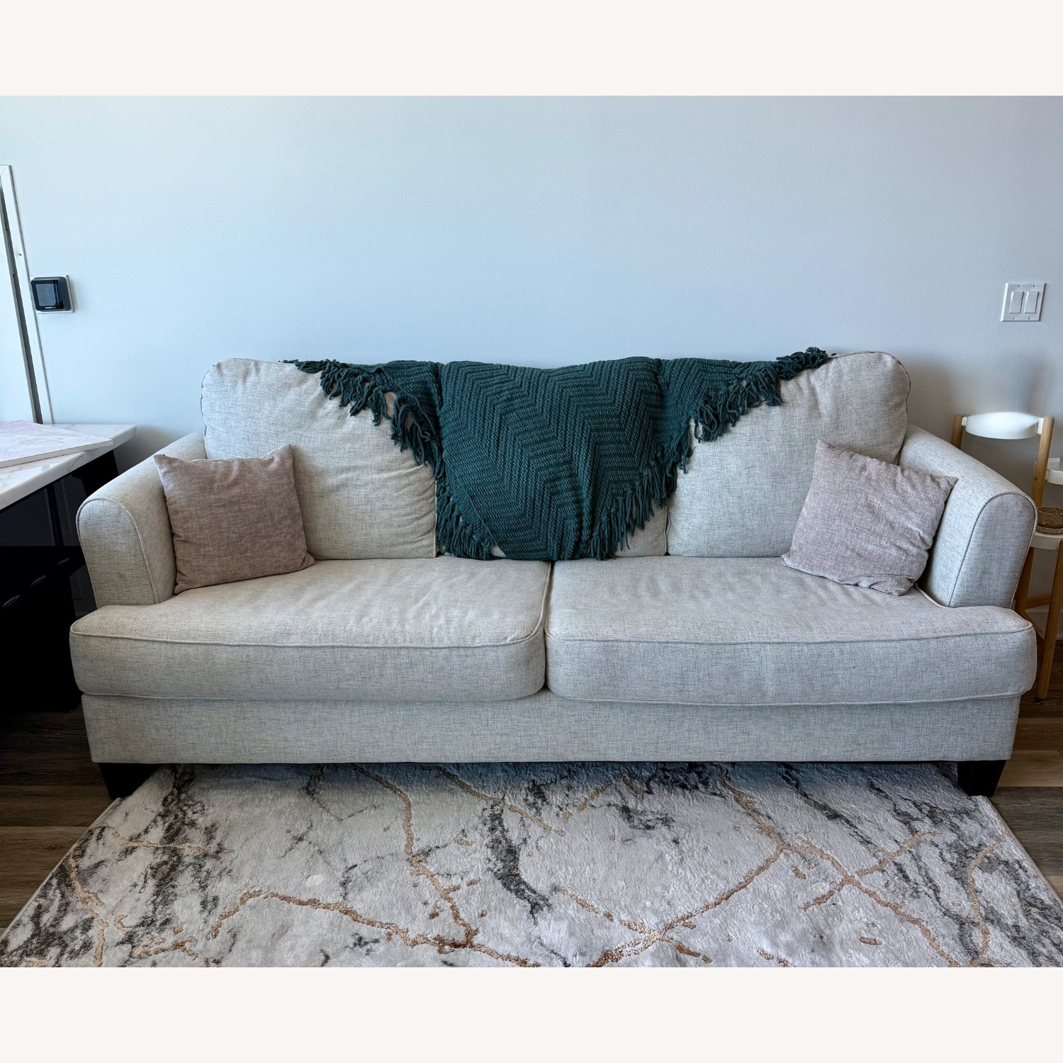 Ashley Furniture Light Gray 3 Seater Sofa - image-3