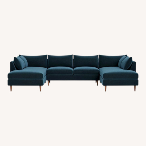Used Interior Define Sloan Velvet 3+ Piece Sectional for sale on AptDeco