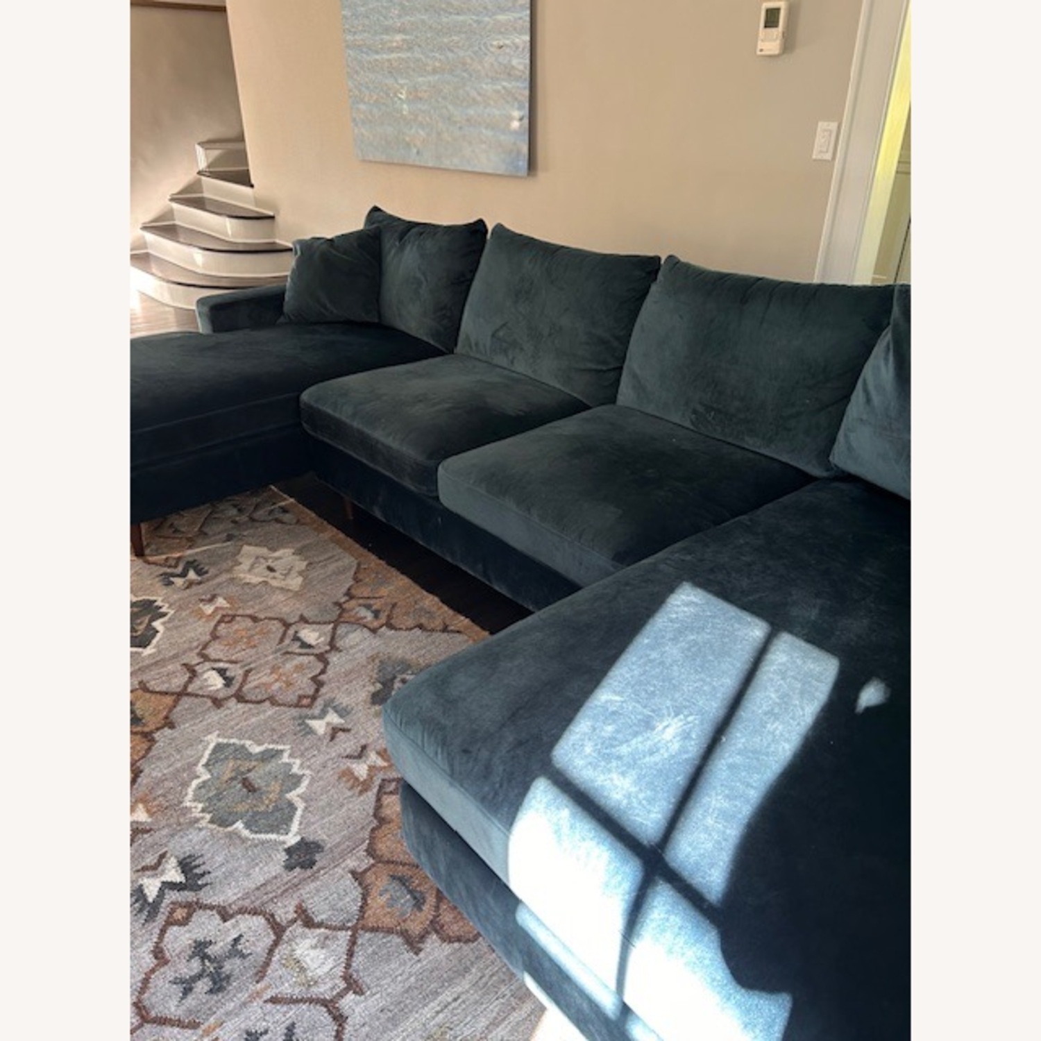Interior Define Sloan Velvet 3+ Piece Sectional - image-5
