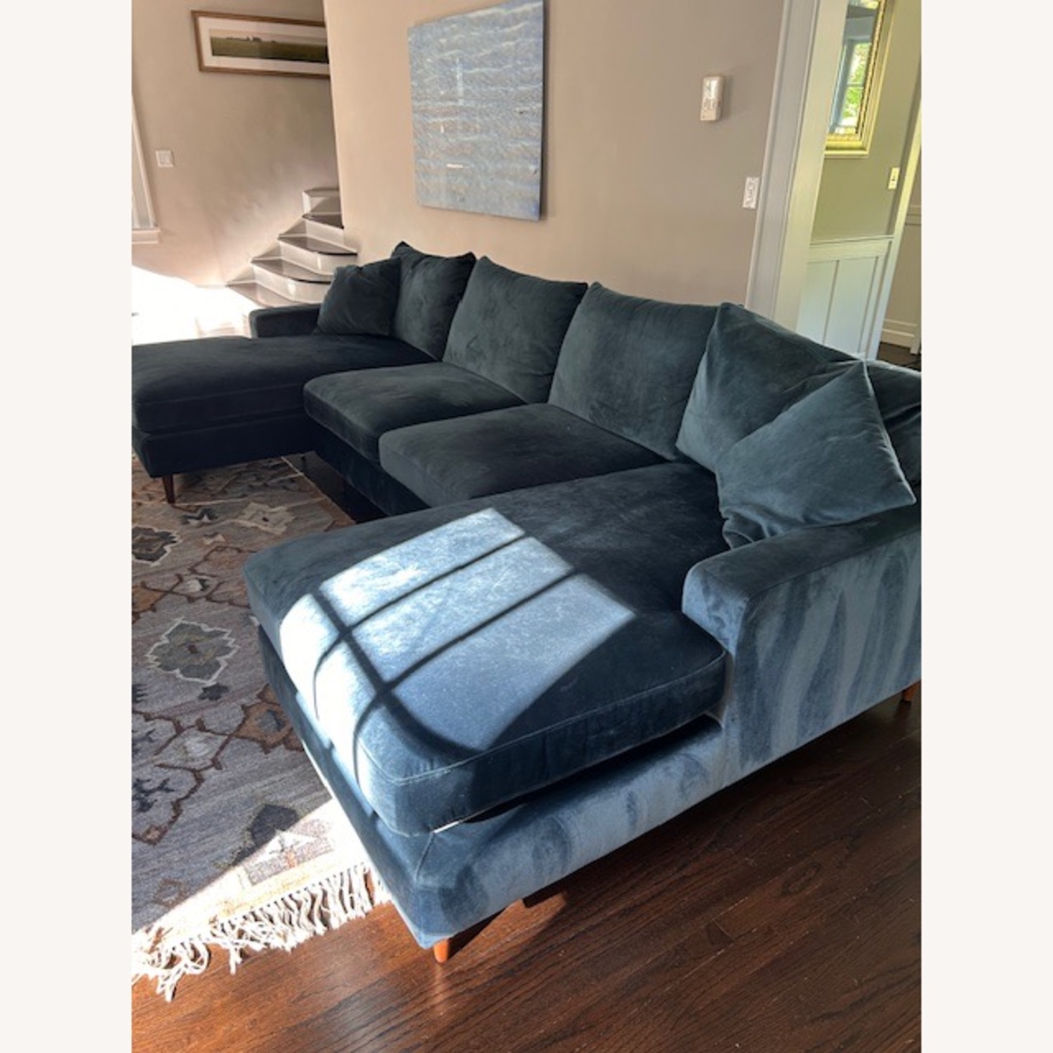 Interior Define Sloan Velvet 3+ Piece Sectional - image-1
