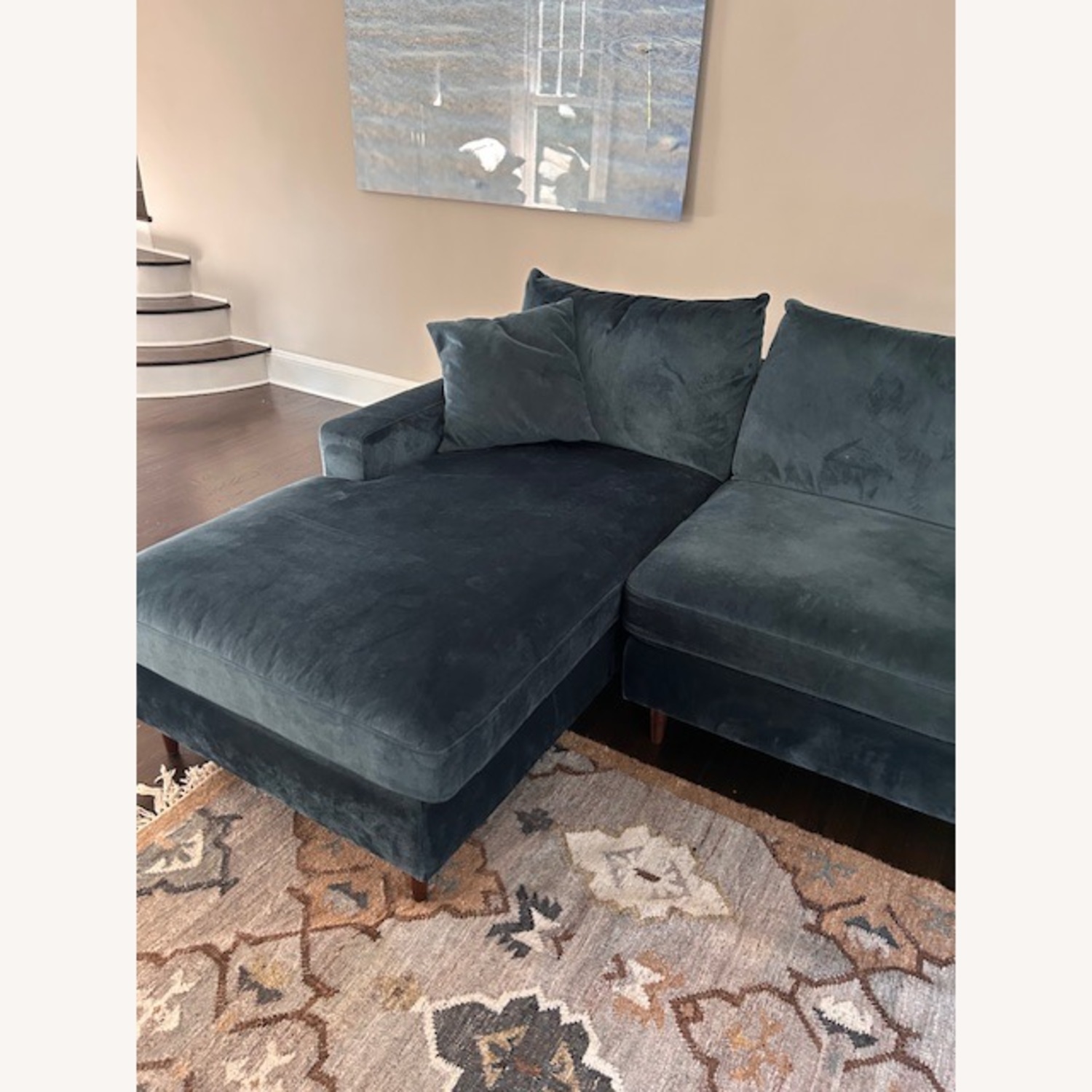 Interior Define Sloan Velvet 3+ Piece Sectional - image-4