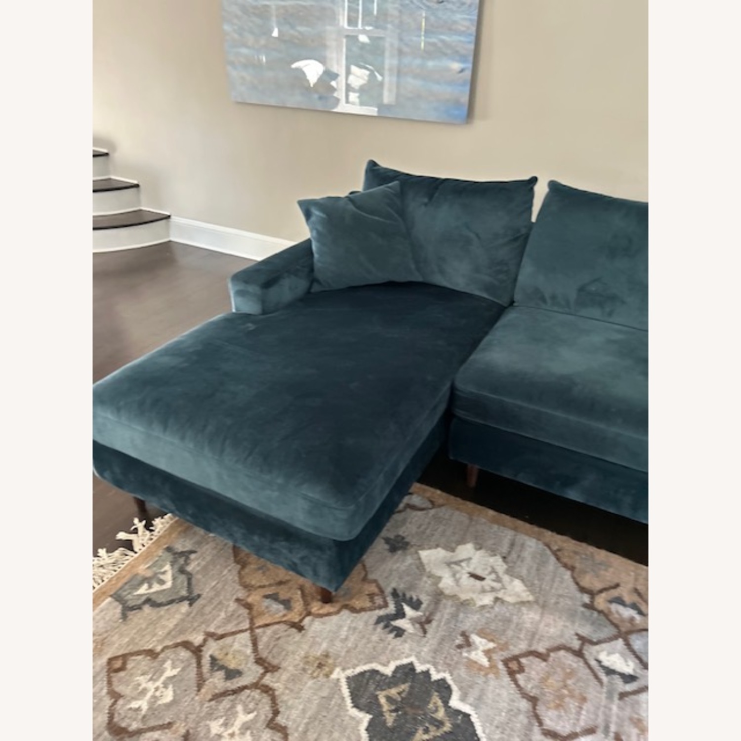 Interior Define Sloan Velvet 3+ Piece Sectional - image-6